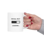 Elevate your coffee break to the next level with our "Social Self Loading" 11 oz Coffee Mug