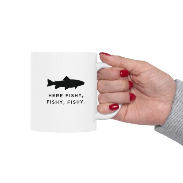 11 oz Fishing Enthusiast's Coffee Mug - Here Fishy, Fishy, Fishy! - Image 8