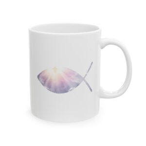 Christian Fish with Jesus in the Clouds 11 oz. Coffee Mug