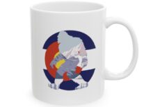 Sasquatch Silhouette Over Colorado State Logo 11 oz. Coffee Mug