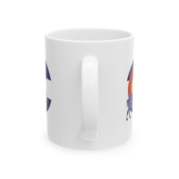 Introducing our Buffalo Silhouette Colorado Mountain View 11 oz. Coffee Mug, - Image 3