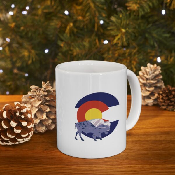 Introducing our Buffalo Silhouette Colorado Mountain View 11 oz. Coffee Mug, - Image 10