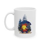 Bigfoot Silhouette Colorado Mountain View 11 oz. Coffee Mug.