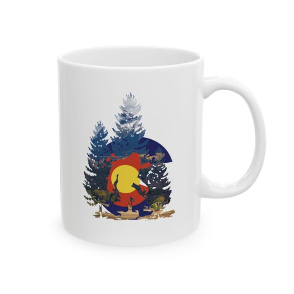 Bigfoot Silhouette Colorado Mountain View 11 oz. Coffee Mug. - Image 2