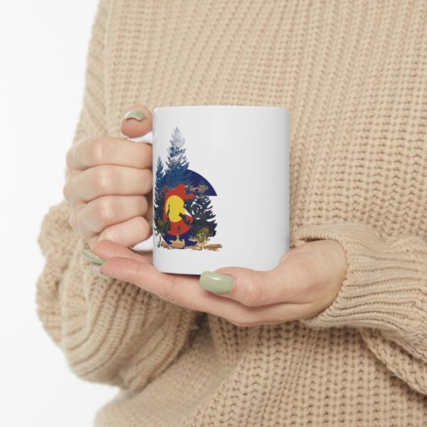 Bigfoot Silhouette Colorado Mountain View 11 oz. Coffee Mug. - Image 3